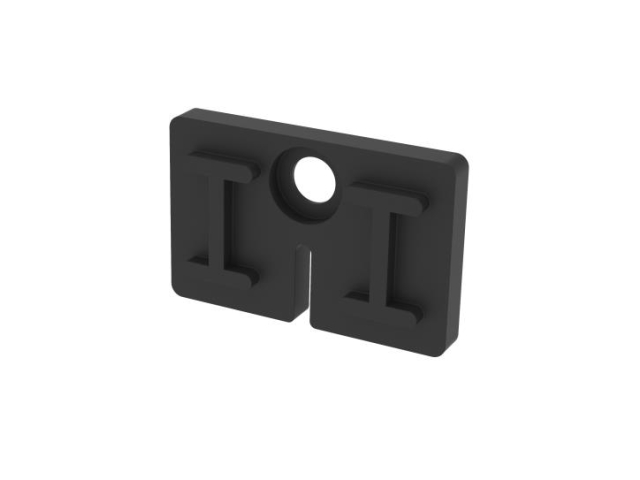 Rubber inlay for glass clamp